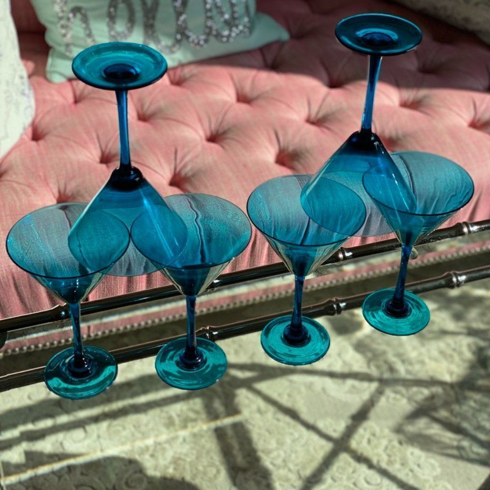 Set of 4 Martini Glasses - Picture 2 of 10